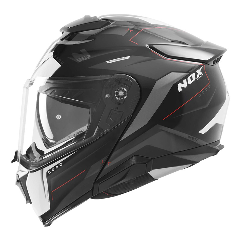 Casque modulable Nox N967 Conquer noir/blanc/rouge