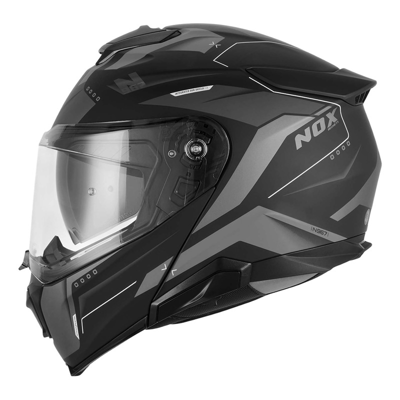 Casque modulable Nox N967 Conquer noir mat/argent