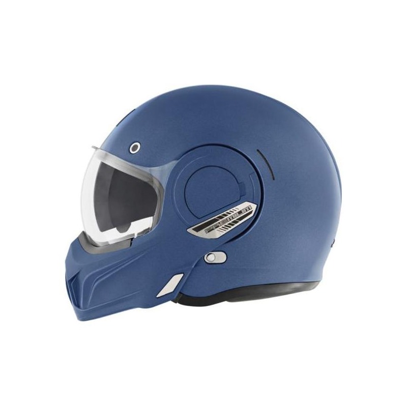 Casque modulable Nox Premium Stratos bleu mat métalisé (ECE 22.05)-