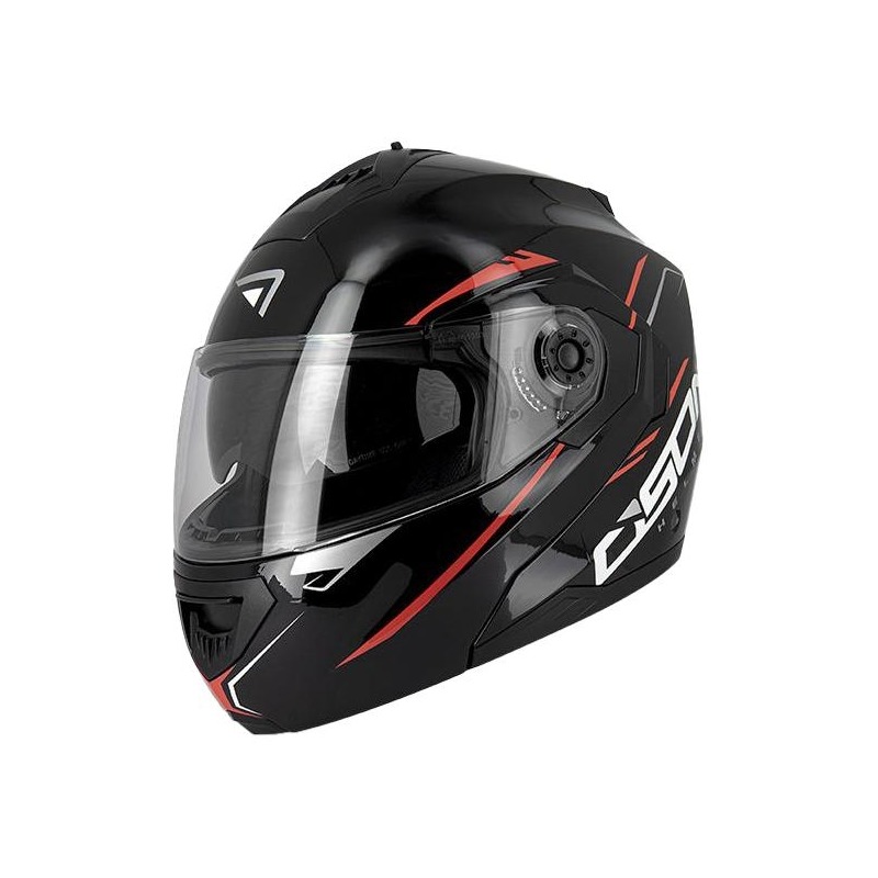 Casque modulable Osone S520 noir/rouge brillant- XS