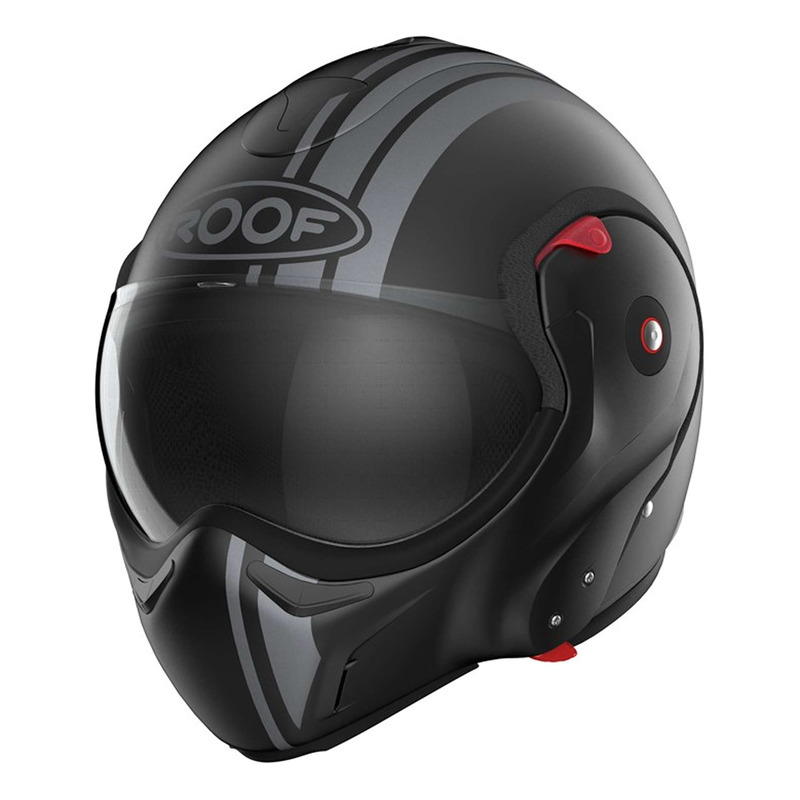Casque modulable Roof RO9 Boxxer 2 Stripes black metal mat- XS