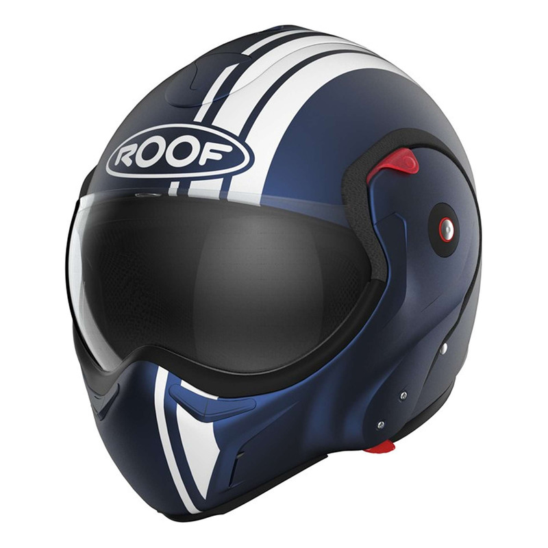 Casque modulable Roof RO9 Boxxer 2 Stripes dark blue/white mat- L