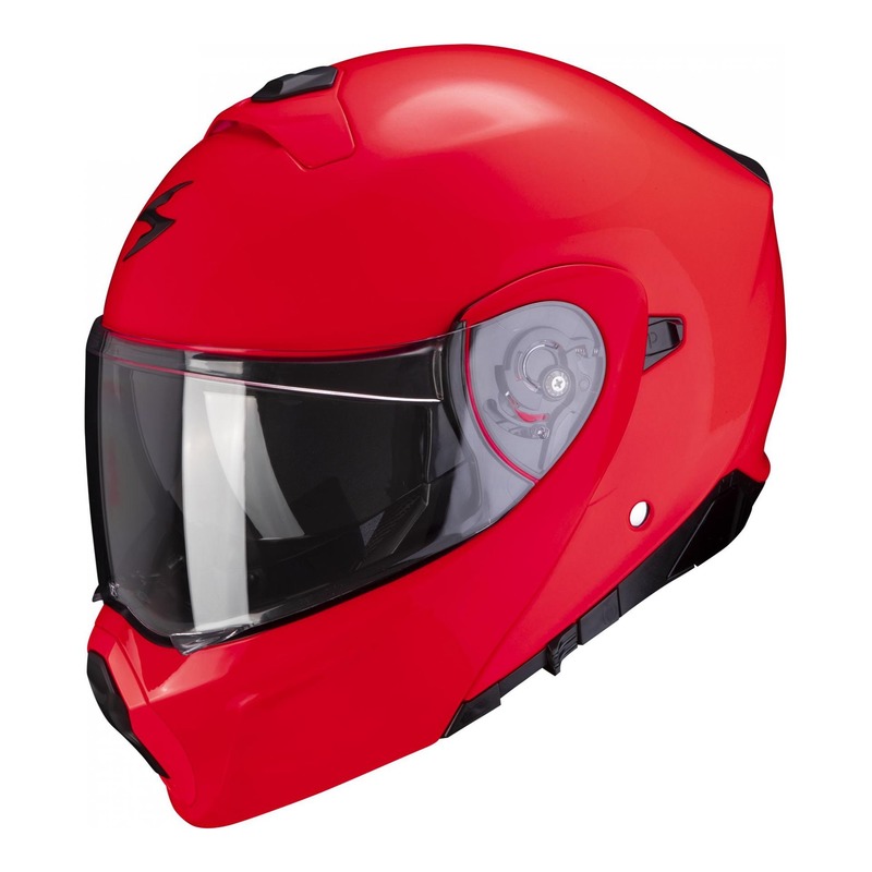 Casque modulable Scorpion EXO-930 Solid rouge fluo