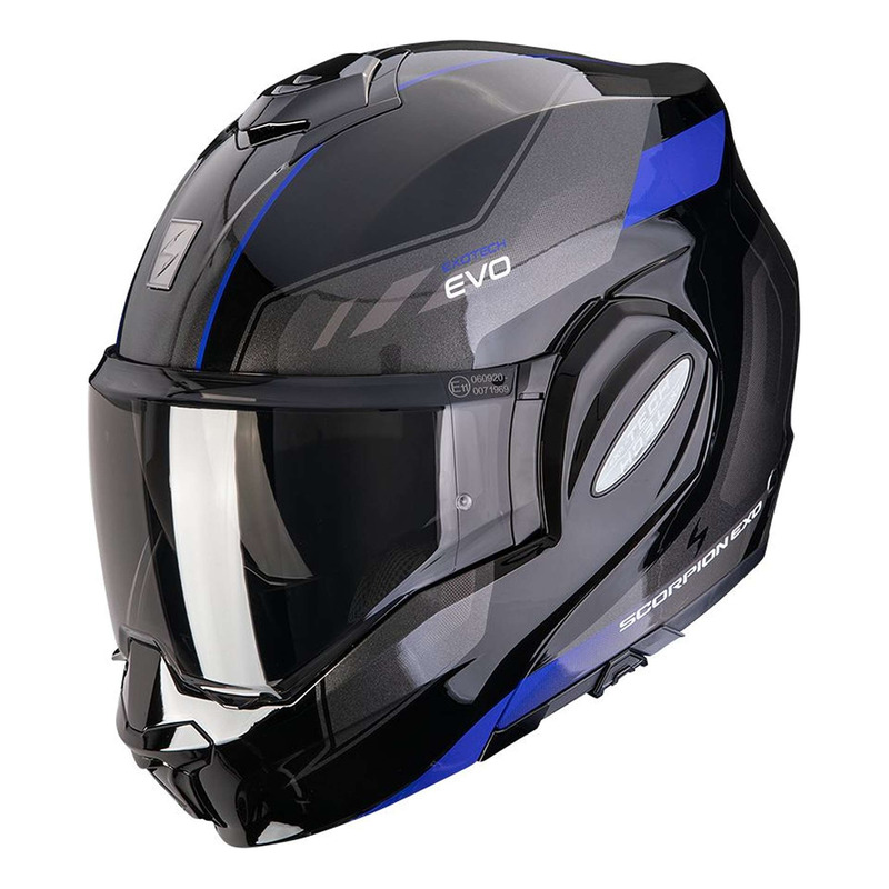Casque modulable Scorpion Exo-Tech Evo Socius noir/bleu- XS