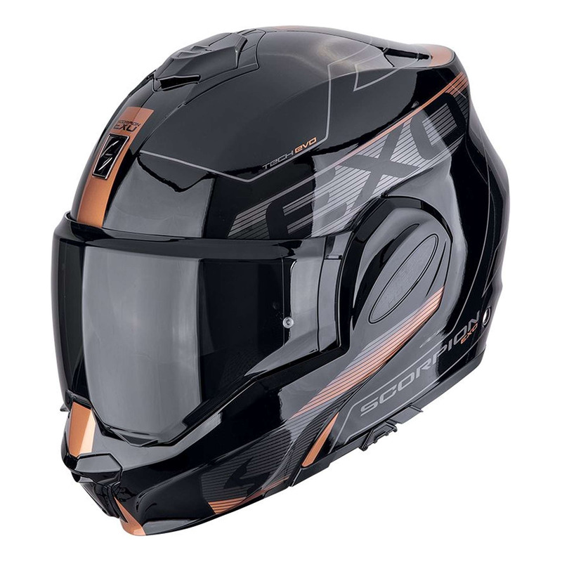 Casque modulable Scorpion Exo-Tech Evo Traveller black/copper
