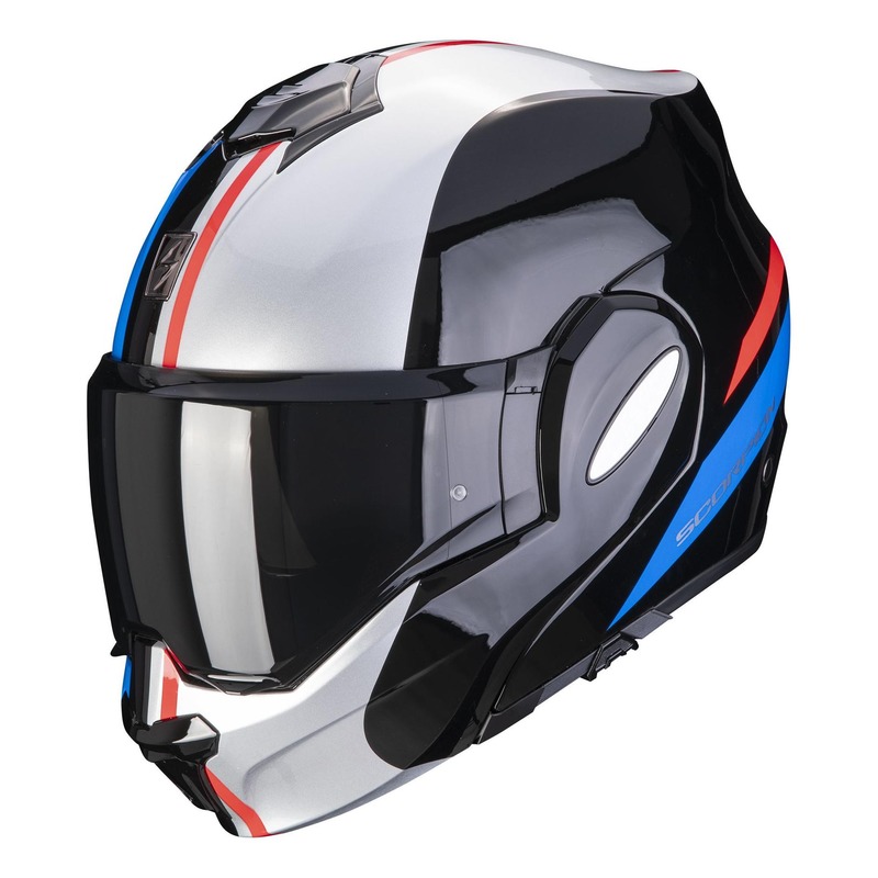 Casque modulable Scorpion EXO-Tech Forza noir/argent/rouge- XS
