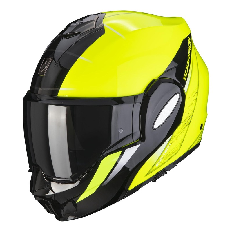 Casque modulable Scorpion EXO-Tech Primus noir/jaune fluo- XS