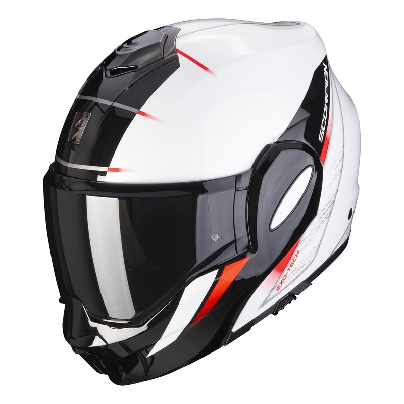 Casque modulable Scorpion EXO-Tech Primus blanc perle/noir- XS