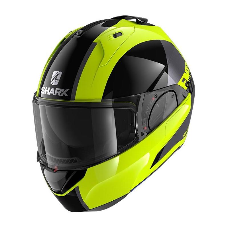 Casque modulable Shark EVO ES Endless jaune fluo/noir/argent- XS