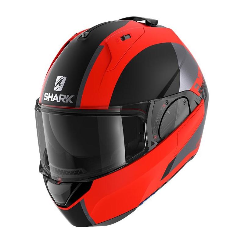 Casque modulable Shark EVO ES Mat Endless orange fluo/noir- XS