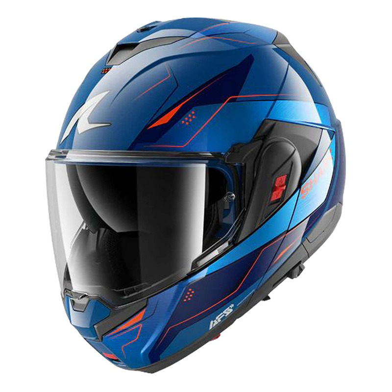 Casque modulable Shark Oxo Mekarium blue/chrome/orange