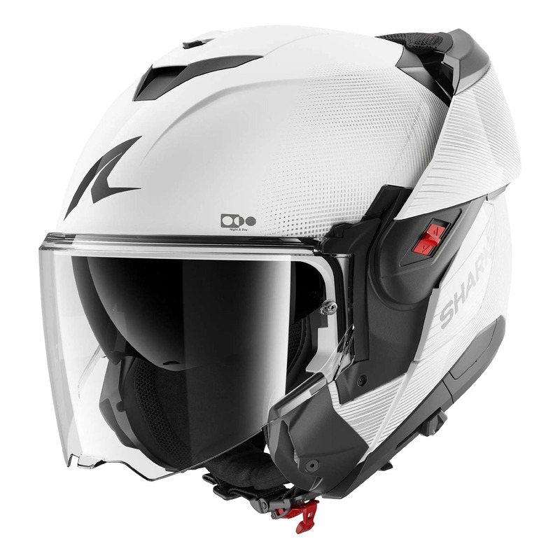 Casque modulable Shark Oxo SP Lyne white/silver/silver