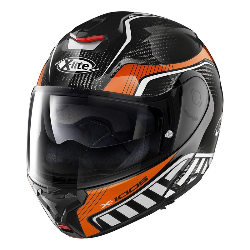Casque modulable X-Lite Ultra X1005 Carbon Cheyenne N-Com carbone/oran