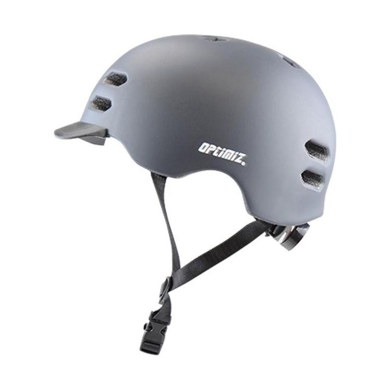 Casque Optimiz 0360 avec éclairage LED gris mat- 55/58cm