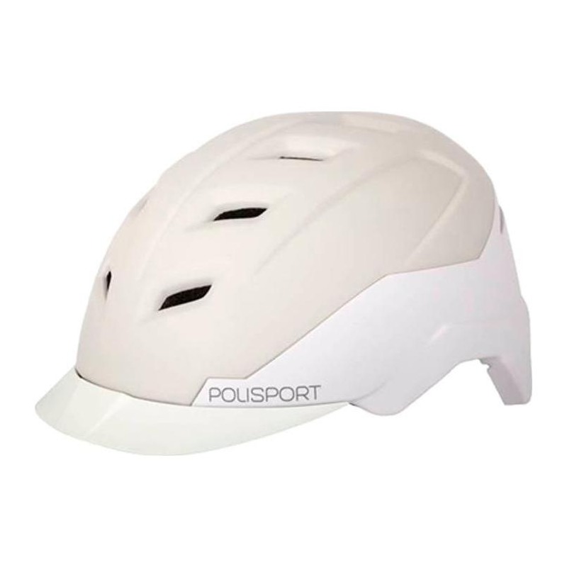 Casque Polisport E City crème/blanc mat- 54/59cm