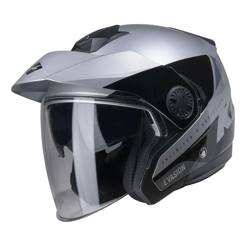 Casque quad Kenny Evasion Graphic silver black- XS