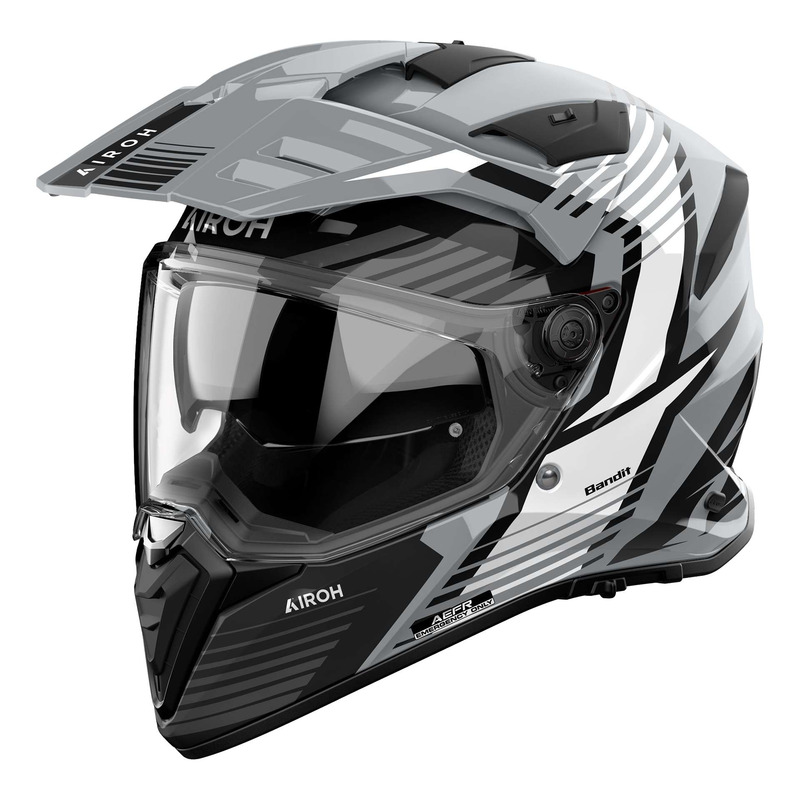 Casque trail/adventure Airoh Bandit Spicy grey gloss- XS