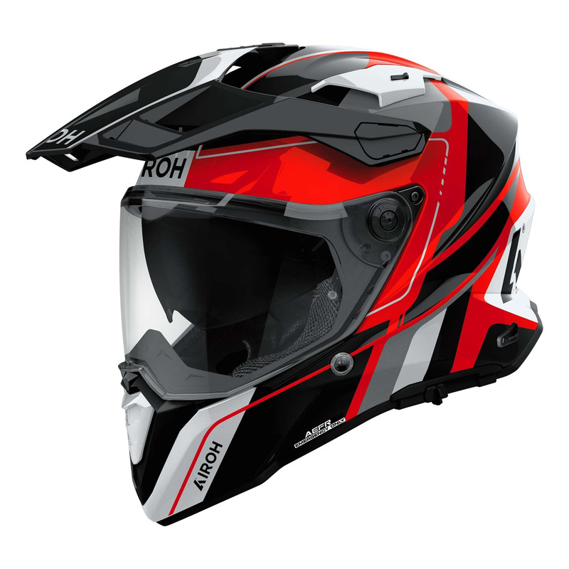 Casque trail/adventure Airoh Commander 2 Skip red gloss- XS