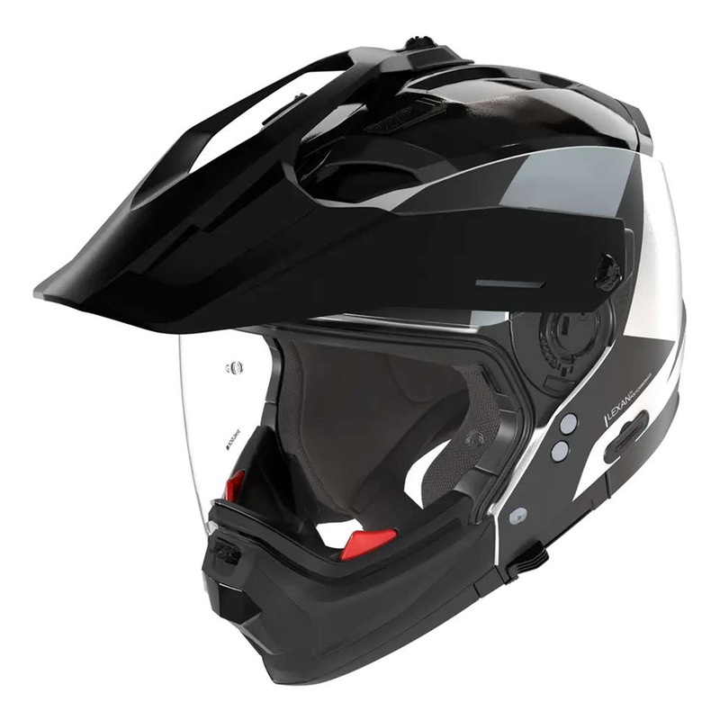 Casque Trail/Adventure Nolan N70-2 X Turbine 349 blanc/noir/gris métal
