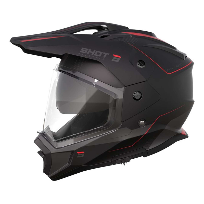 Casque Trail Adventure Shot Trek Max Vision Rally black/RED matt