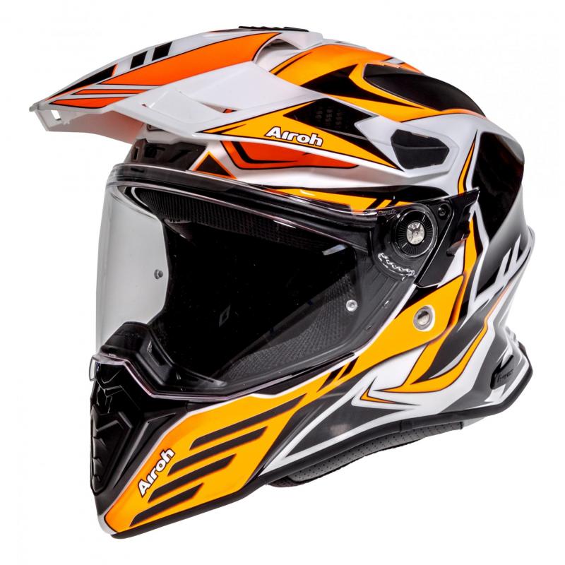 Casque trail Airoh Commander Carbon orange- S