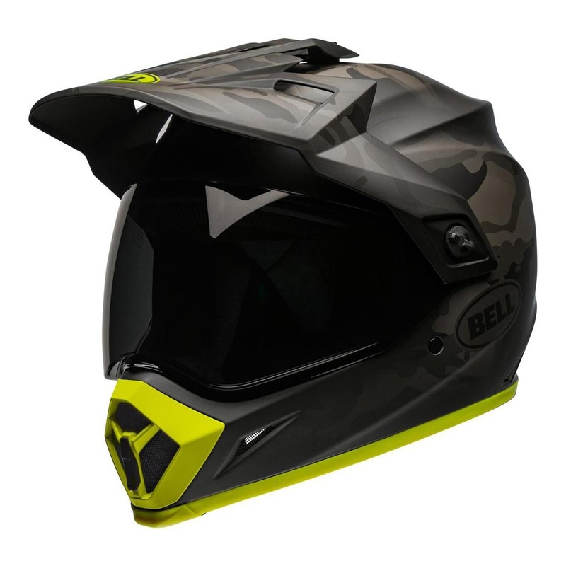 Casque trail Bell MX-9 Adventure Mips Stealth Camo noir/Hi-viz mat- S