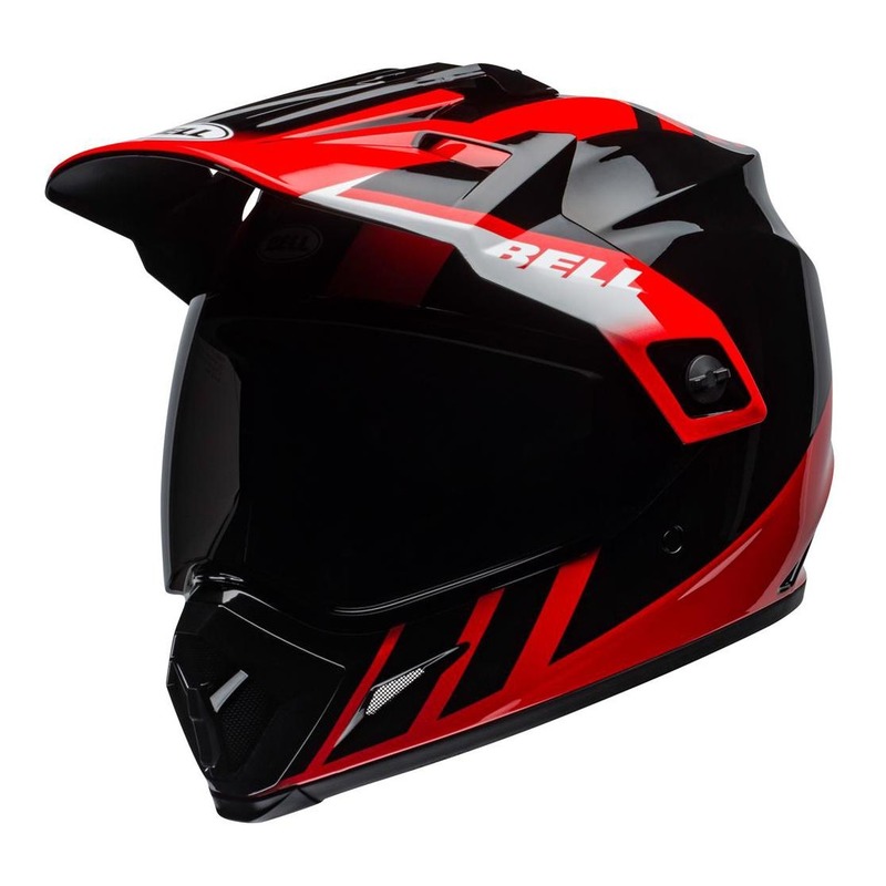 Casque trail Bell MX-9 Mips Adventure Dash noir/rouge/blanc brillant-