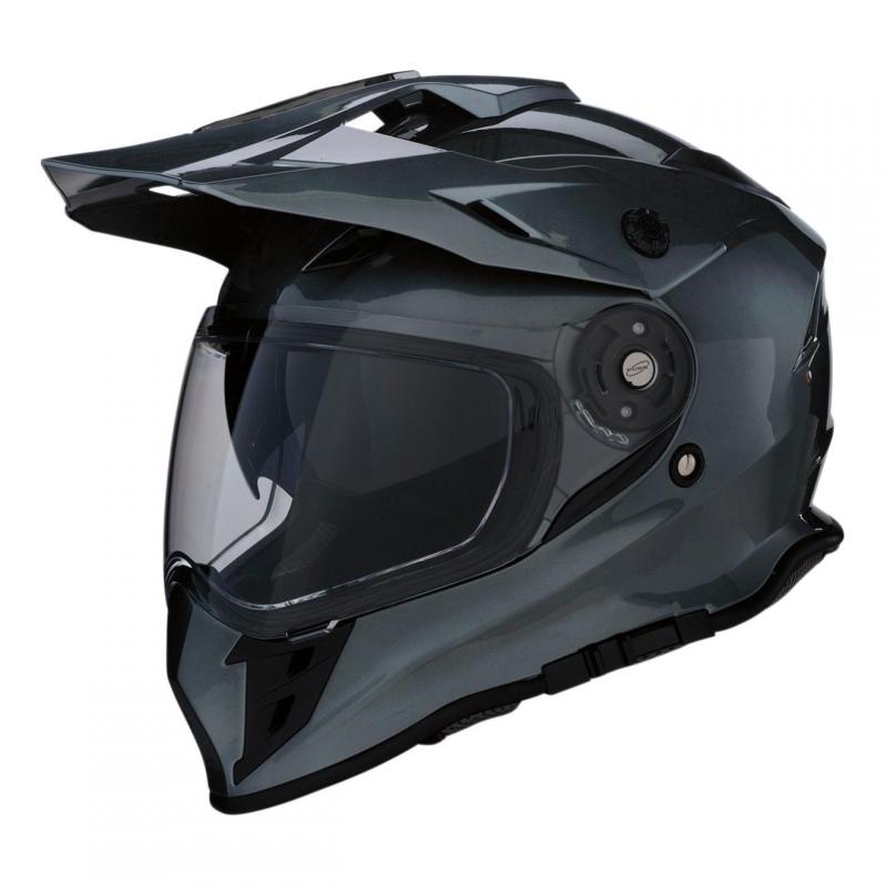 Casque trail intégral Z1R Range dark silver gris brillant- XS