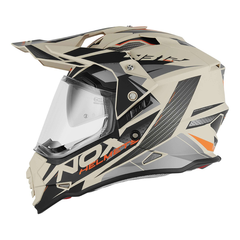 Casque trail Nox N312 Track sable/orange mat