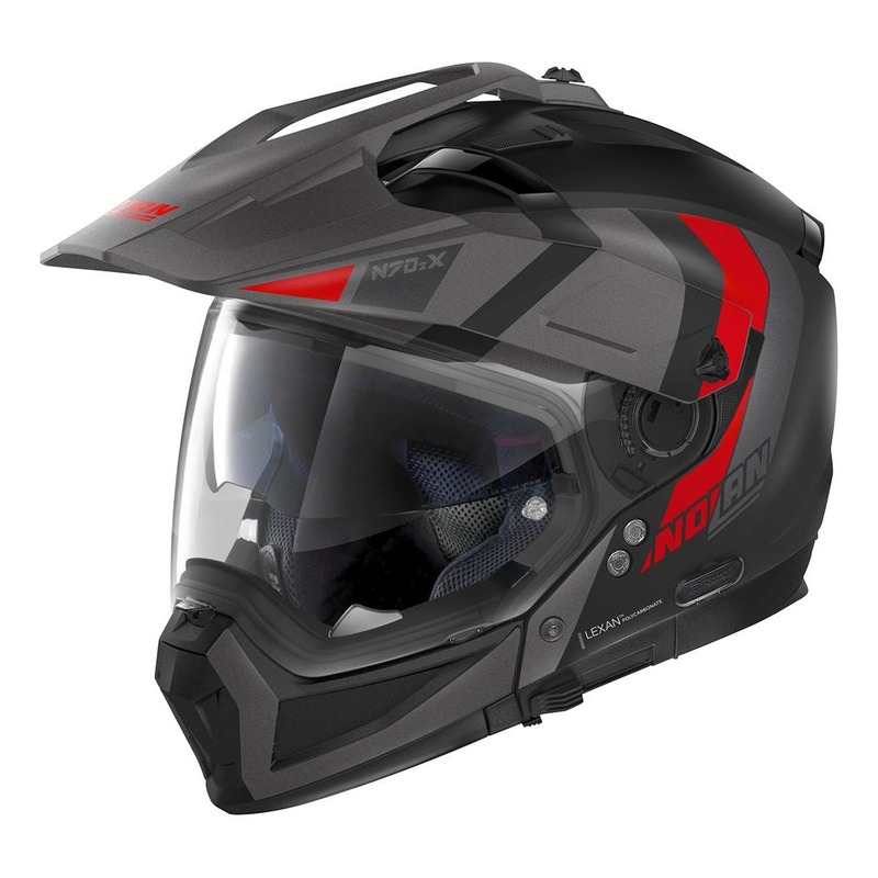 Casque trail transformable Nolan N70-2 X Decurio N-Com Mat noir/gris-