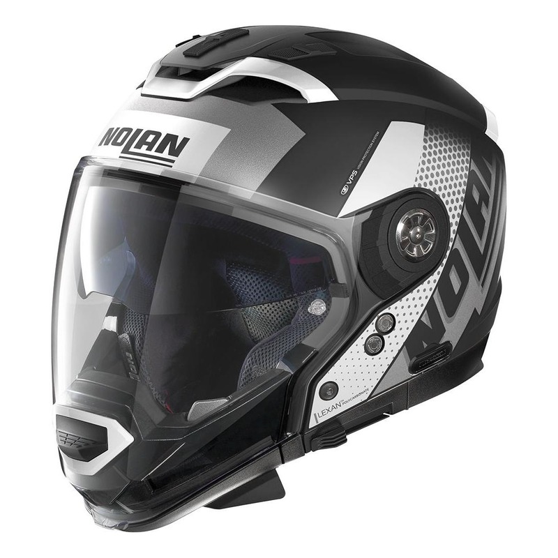 Casque transformable Nolan N70-2 GT Celeres N-Com Mat noir/blanc- 2XS