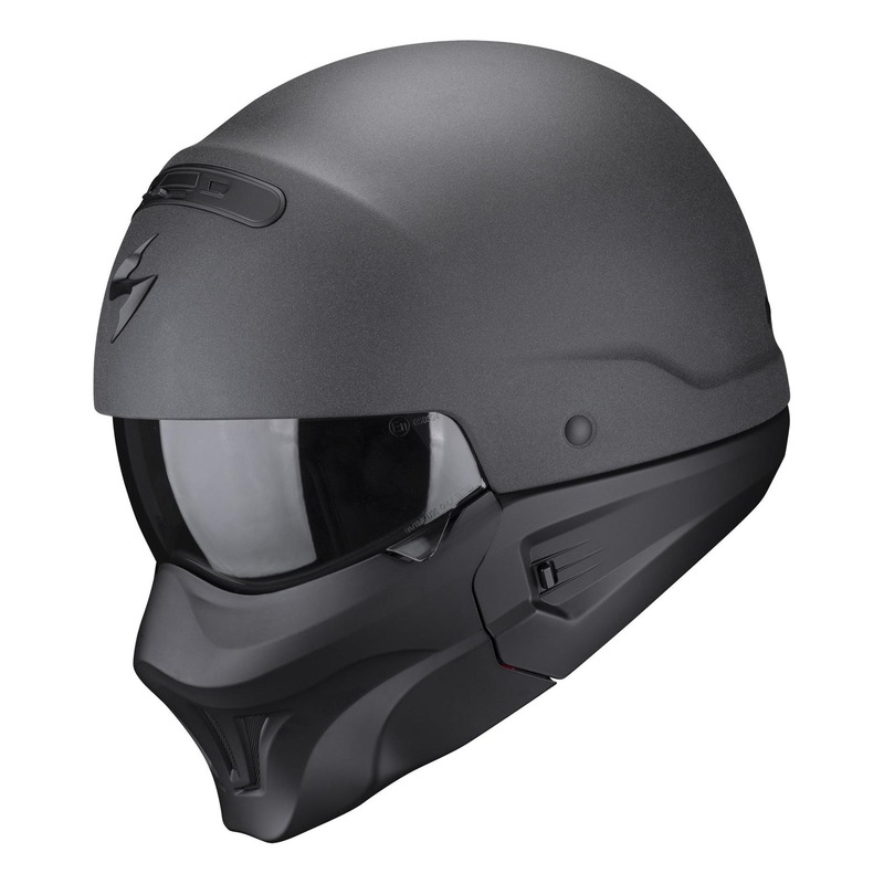 Casque transformable Scorpion EXO-Combat Evo Graphite gris foncé mat-