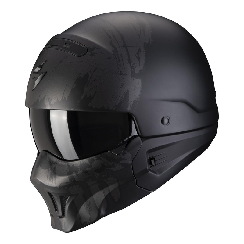 Casque transformable Scorpion EXO-Combat Evo Marauder noir/argent fonc