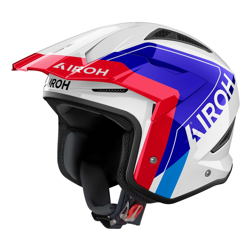 Casque trial Airoh TRR II Hunt blue/red gloss
