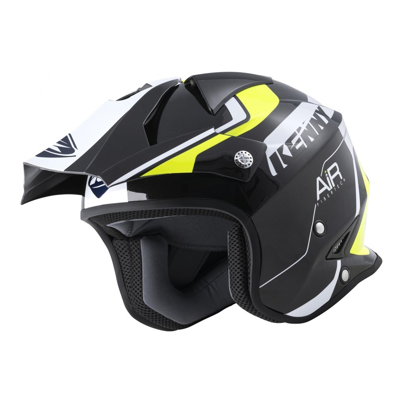 Casque trial Kenny Trial Air Graphic noir/jaune fluo brillant 2022- S
