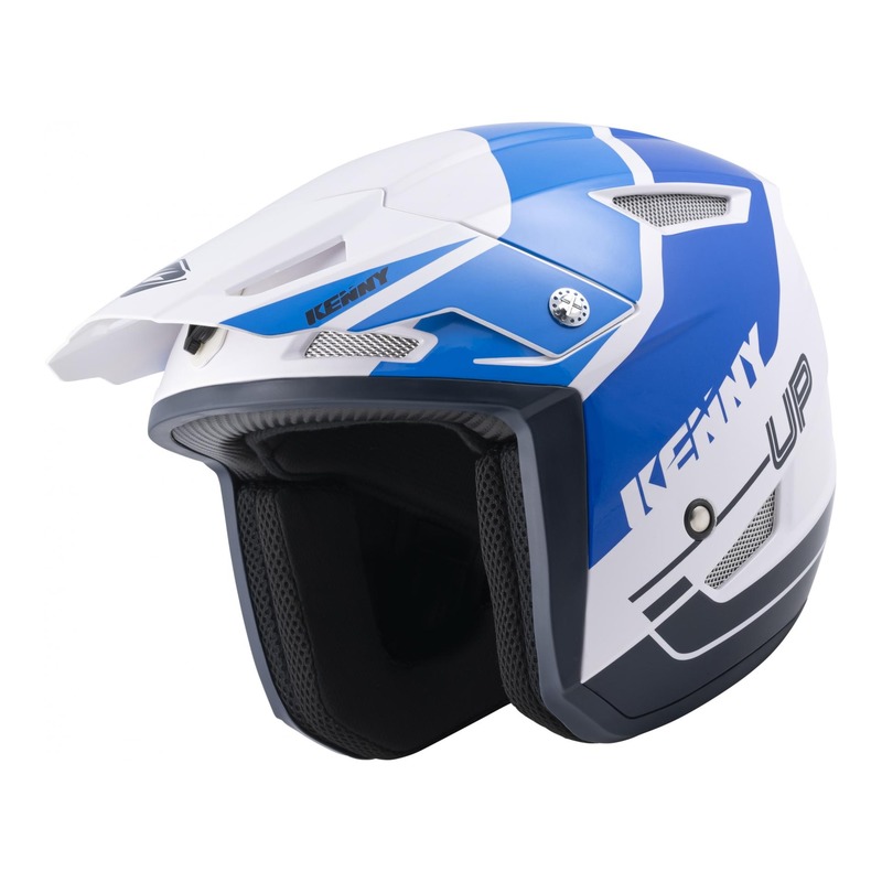 Casque trial Kenny Trial-up Graphic bleu/blanc brillant 2022- S