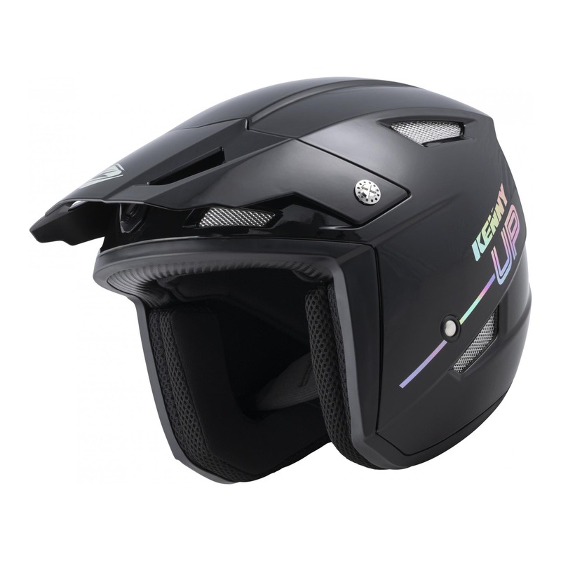 Casque trial Kenny Trial-up Graphic noir holographic brillant 2022