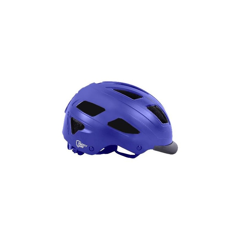 Casque vélo Adulte Safety Labs E-Bahn bleu mat avec éclairage LED in