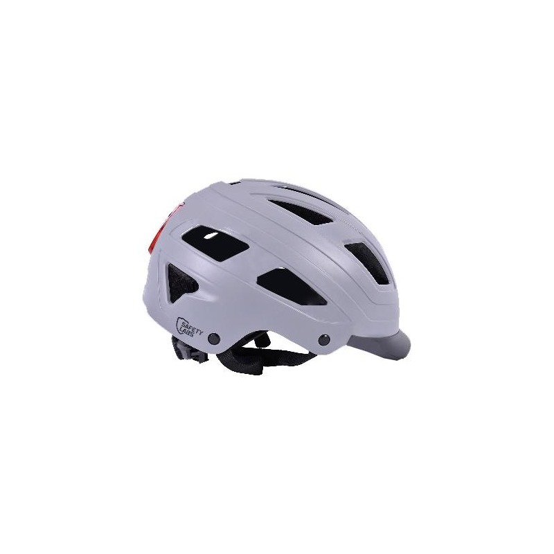 Casque vélo Adulte Safety Labs E-Bahn Gris mat avec éclairage LED in