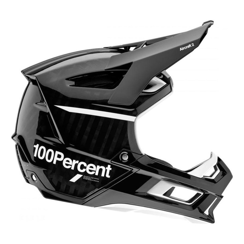 Casque vÃ©lo intÃ©gral 100% Aircraft 2 noir/blanc - XL