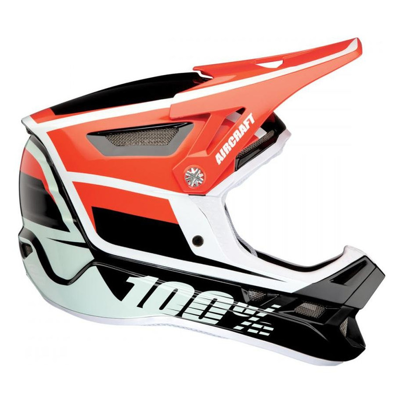 Casque vÃ©lo intÃ©gral 100% Aircraft Arkady noir/orange- XL