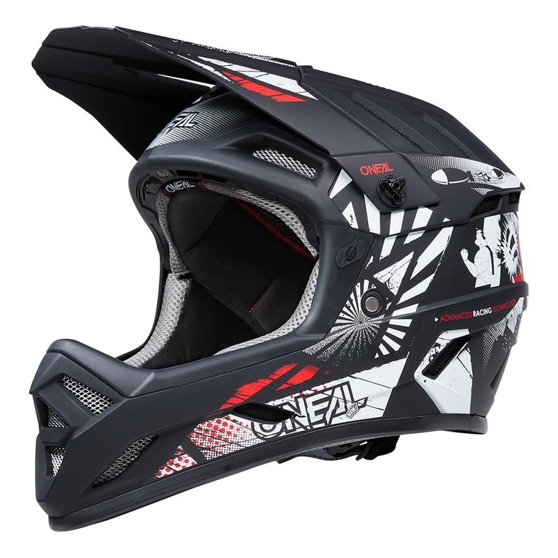 Casque vélo intégral O'Neal Backflip Boom noir/blanc/rouge mat- XS