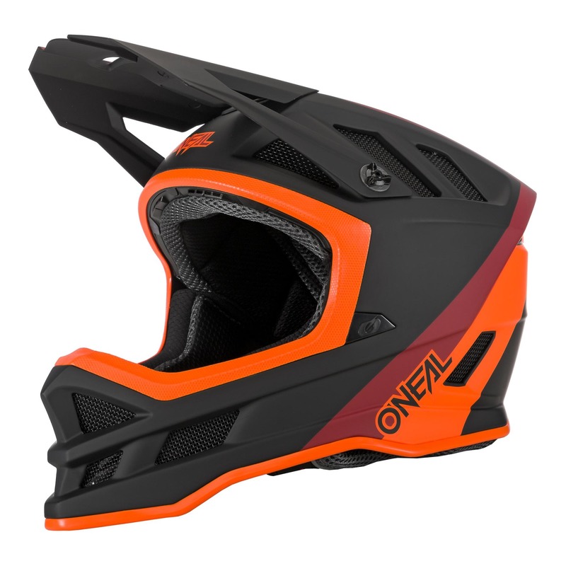 Casque vélo intégral O'Neal Blade hyperlite Charger V.22 rouge/orang