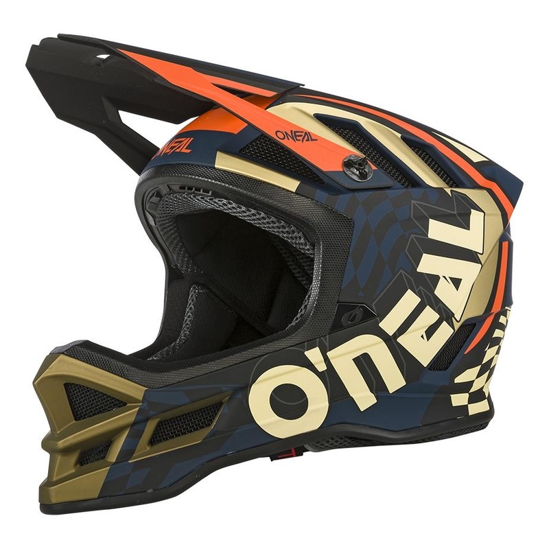 Casque vélo intégral O'Neal Blade Polyacrylite Zephr bleu/orange/or-