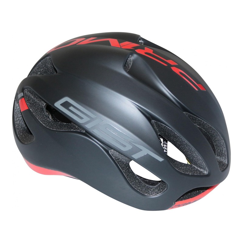 Casque vélo route adulte Gist Primo noir et rouge (52-57cm)