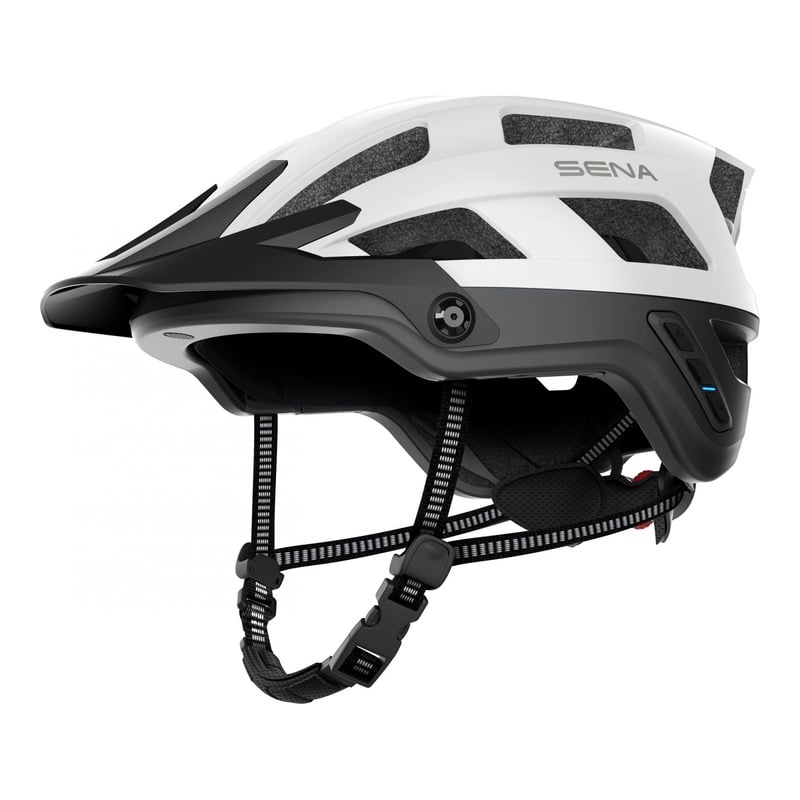 Casque vélo Sena M1 intercom Bluetooth® intégrée blanc mat