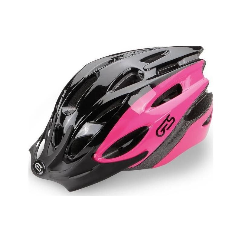 Casque VTT adulte GES Rocket noir et rose- 54-58