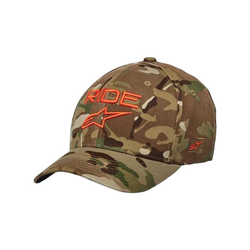 Casquette Alpinestars Ride Multicam vert camouflage/orange- S/M
