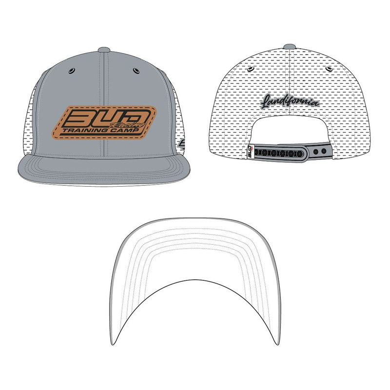 Casquette Bud Racing Trainning Camp cuir gris
