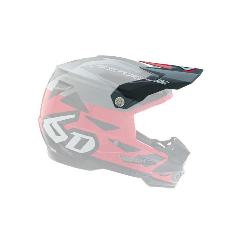 Casquette casque cross 6D ATR-2 Merge rouge/gris/noir brillant